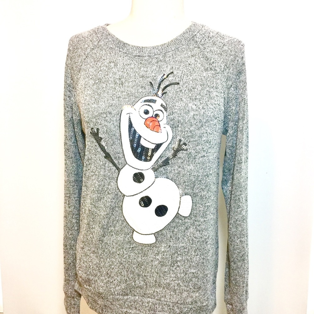 ❄️ Disney ❄️ Frozen Olaf ⛄️ Sequined Sweater - L